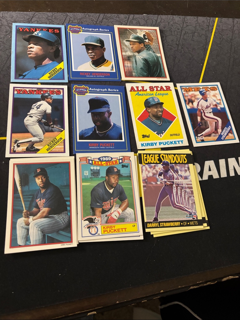 Vintage Baseball Card Lot - Mixed Team Collectible Cards (Black, Blue, Red)